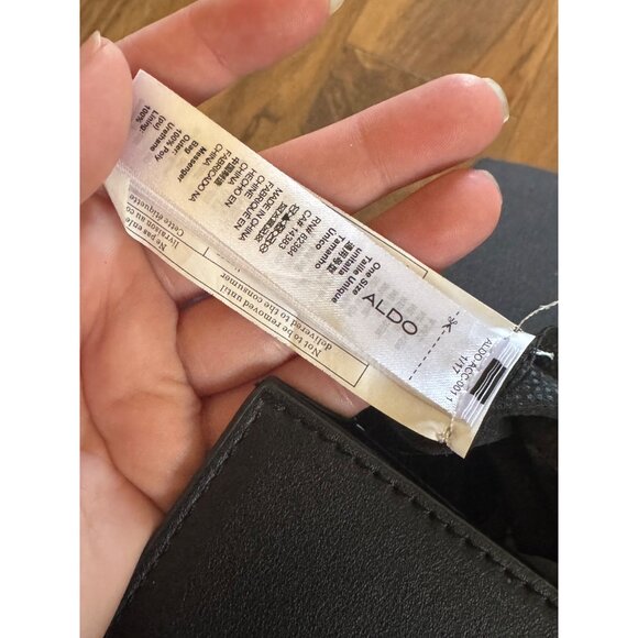 ALDO Greenwald Quilted Black On Black Shoulder/Crossbody - Picture 2 of 9